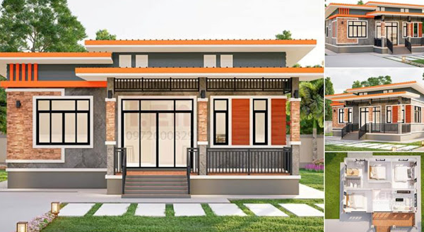 نقشه ویلا سه خوابه