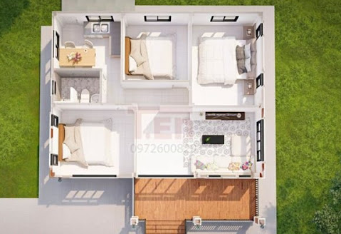 نقشه ویلا سه خوابه