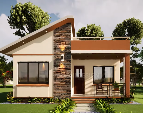 طراحی نمای ویلا 70 متری