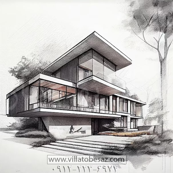 اسکیس ویلا مدرن