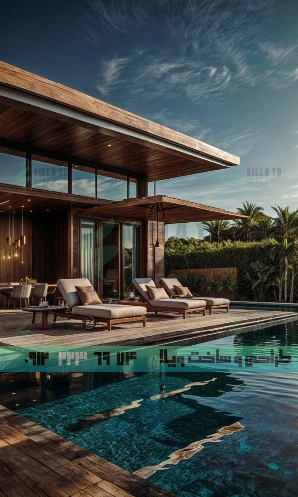 عکس ویلا استخردار + نکات مهم در نصب و نگهداری استخر در یک ویلا