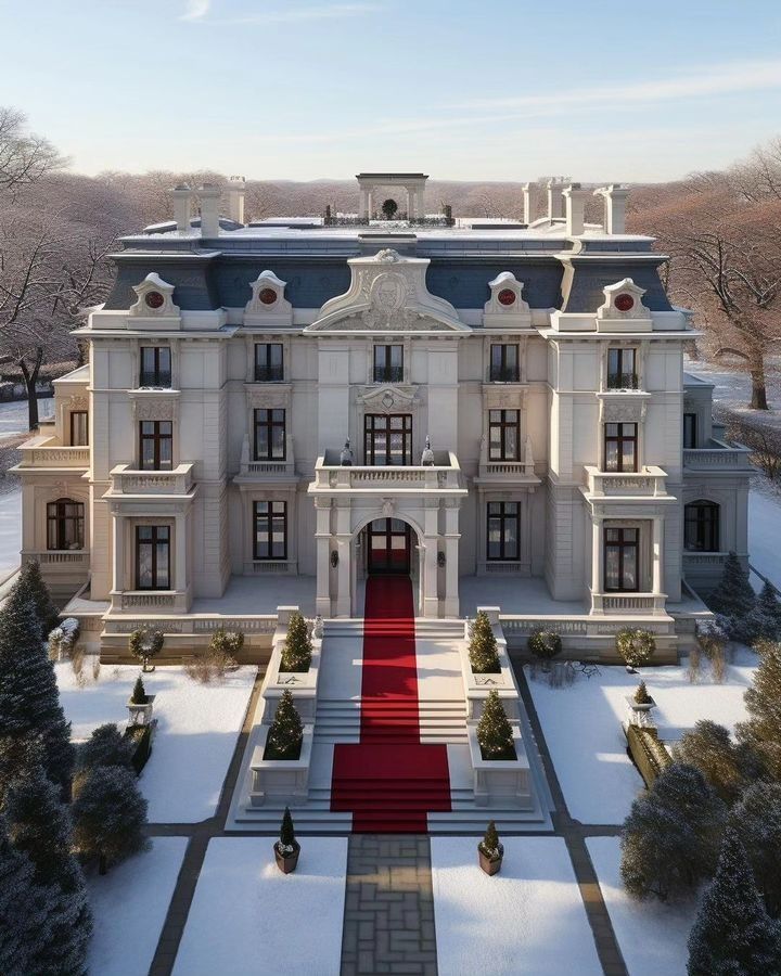 عکس ویلای کلاسیک سه طبقه- ویژگیهای ویلای کلاسیک سه طبقه