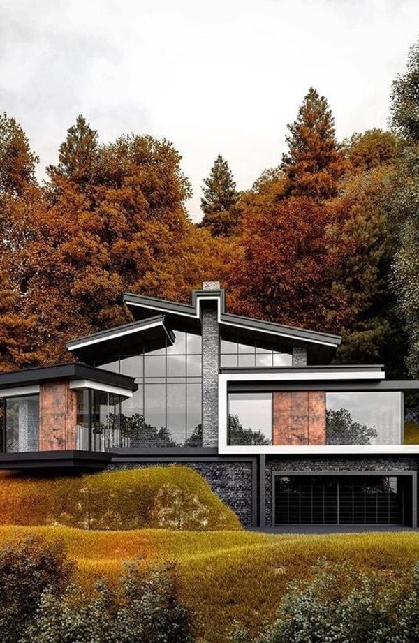 عکس ویلا با سقف شیبدار- بررسی نقاط ضعف و محدودیت‌های ویلا با سقف شیبدار