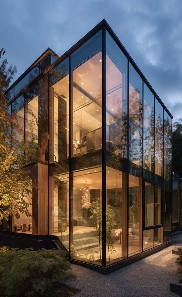 عکس ویلای شیشه ای و بررسی جامع معماری و طراحی این نوع ویلاها