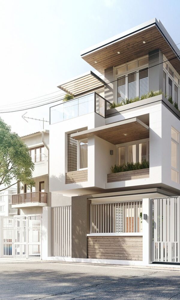 عکس ویلای شیک سه طبقه + طراحی داخلی و خارجی ویلای شیک سه طبقه