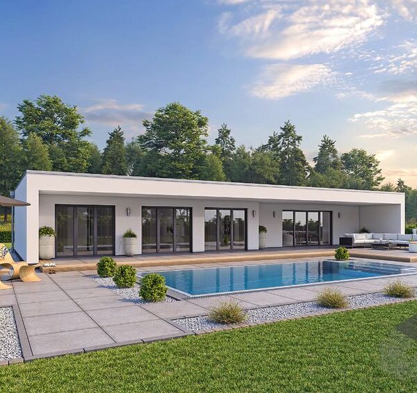 عکس ویلای مدرن همکف- مزایای زندگی در یک ویلا مدرن همکف