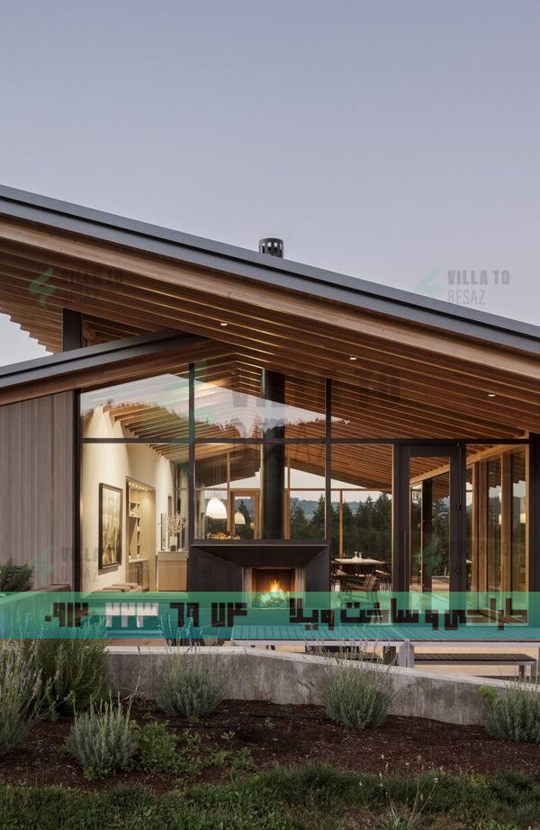 عکس ویلا با سقف یک طرفه- بررسی مزایا و معایب ویلا با سقف یک طرفه