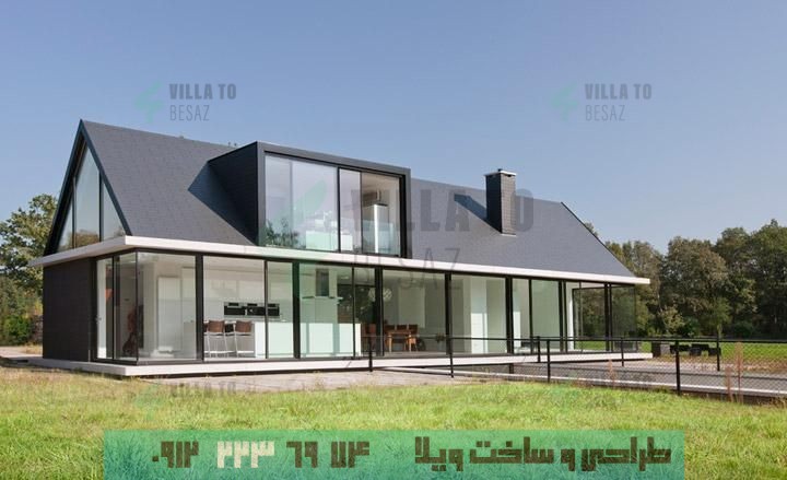 عکس ویلای دو طرف شیبدار- نکات مهم در انتخاب و ساخت یک ویلا دو طرف شیبدار