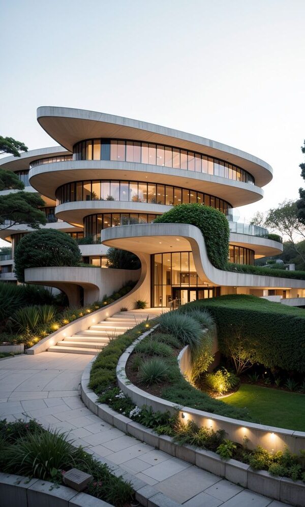 عکس ویلای منحنی- بررسی مزایا و معایب ویلای منحنی + عکس