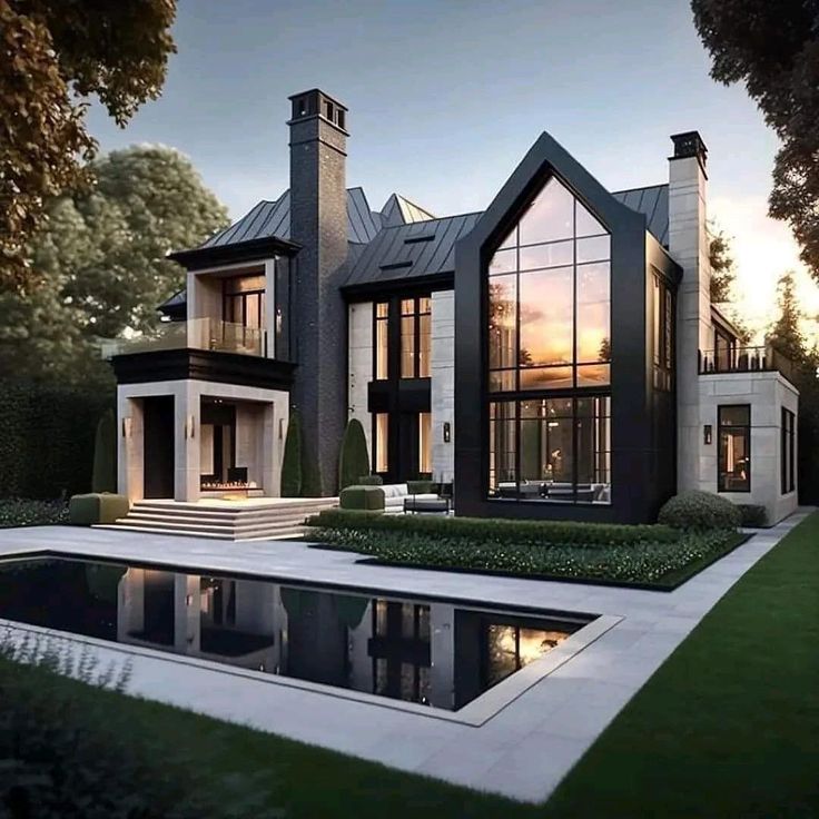 عکس ویلای سفید و مشکی- برتری‌های ویلا با رنگ سفید و مشکی نسبت به سایر رنگ‌ها