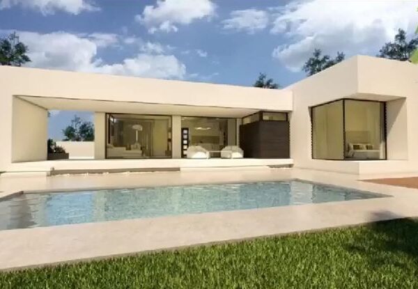 عکس ویلای مدرن یک طبقه بهمراه بررسی جامع نکات مهم در ساخت ویلا