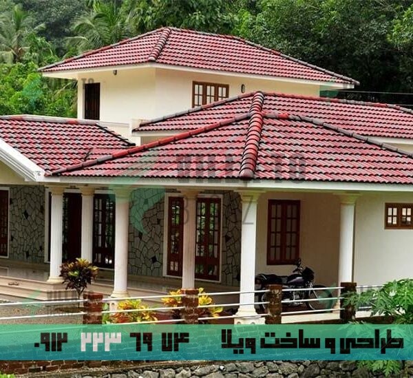 عکس ویلای چهار طرف شیبدار- بررسی طراحی داخلی و خارجی ویلا