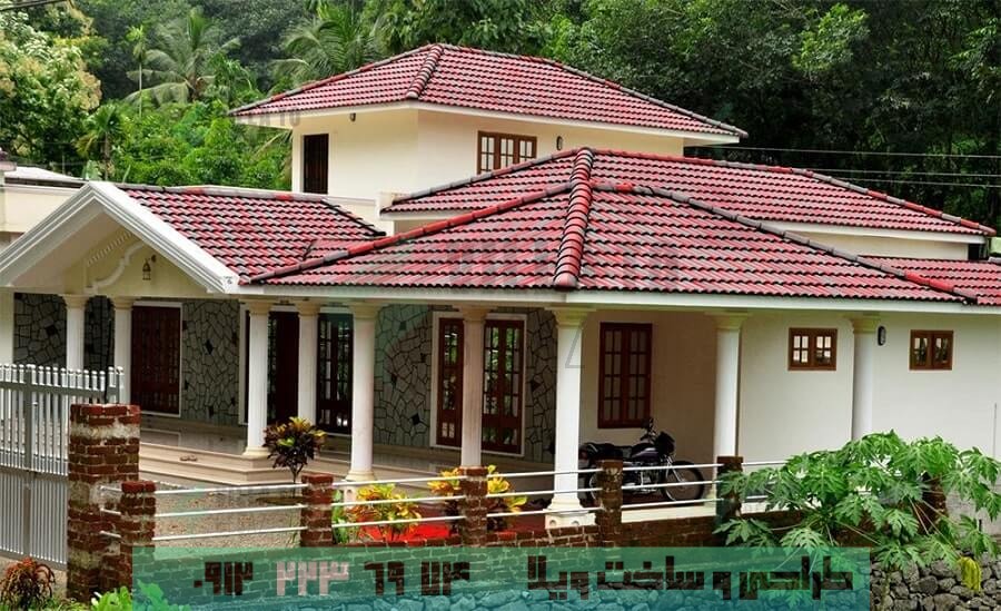 عکس ویلای چهار طرف شیبدار- بررسی طراحی داخلی و خارجی ویلا