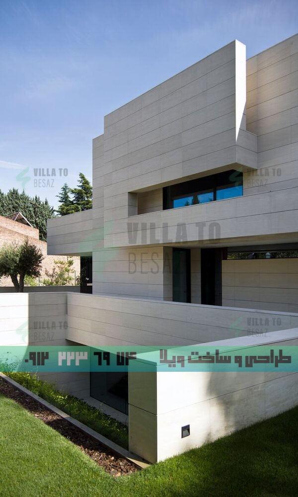 نمای ویلای تراورتن و بررسی جامع ویژگی‌های سنگ تراورتن