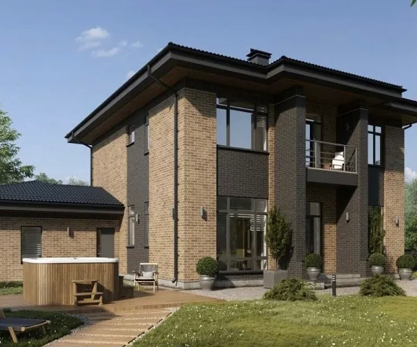 نمای آجری مدرن ویلا