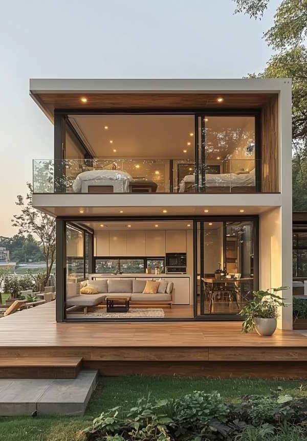 🏡 ویلا با پنجره قدی؛ تلفیق نور، زیبایی و مدرنیته