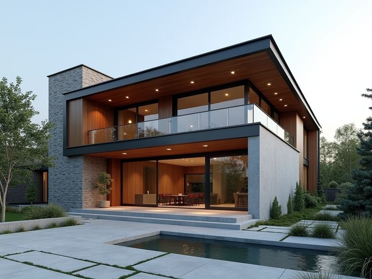 🏡 نمای ویلای دوبلکس مدرن | طراحی، متریال و اصول ساخت ۱۴۰۴