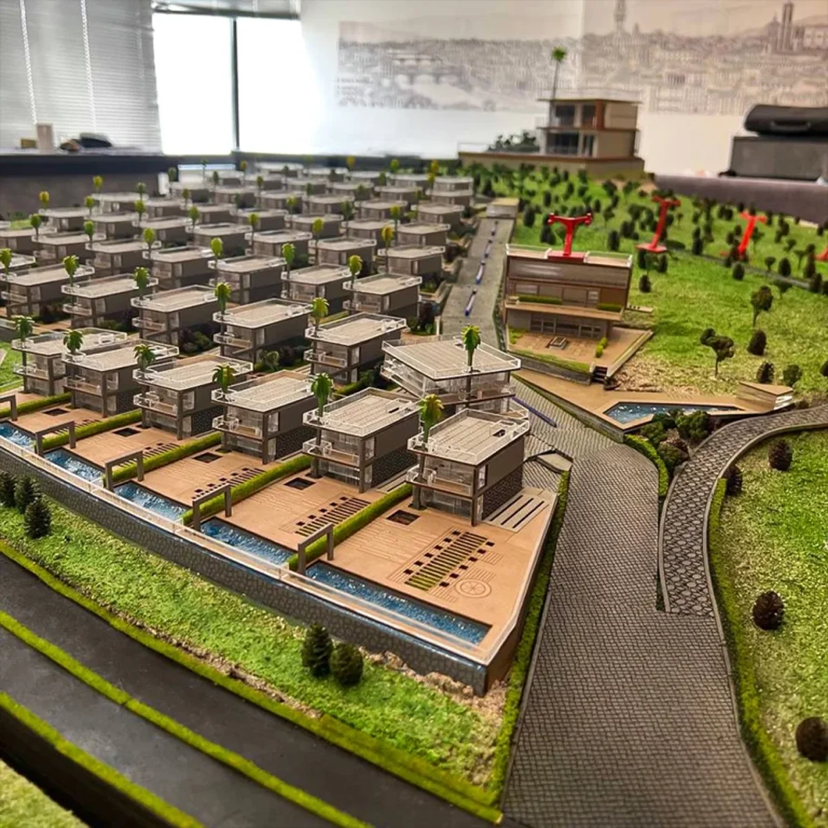 ماکت خانه ویلایی که توسط تیم ماکت مشهد ساخته شده است.