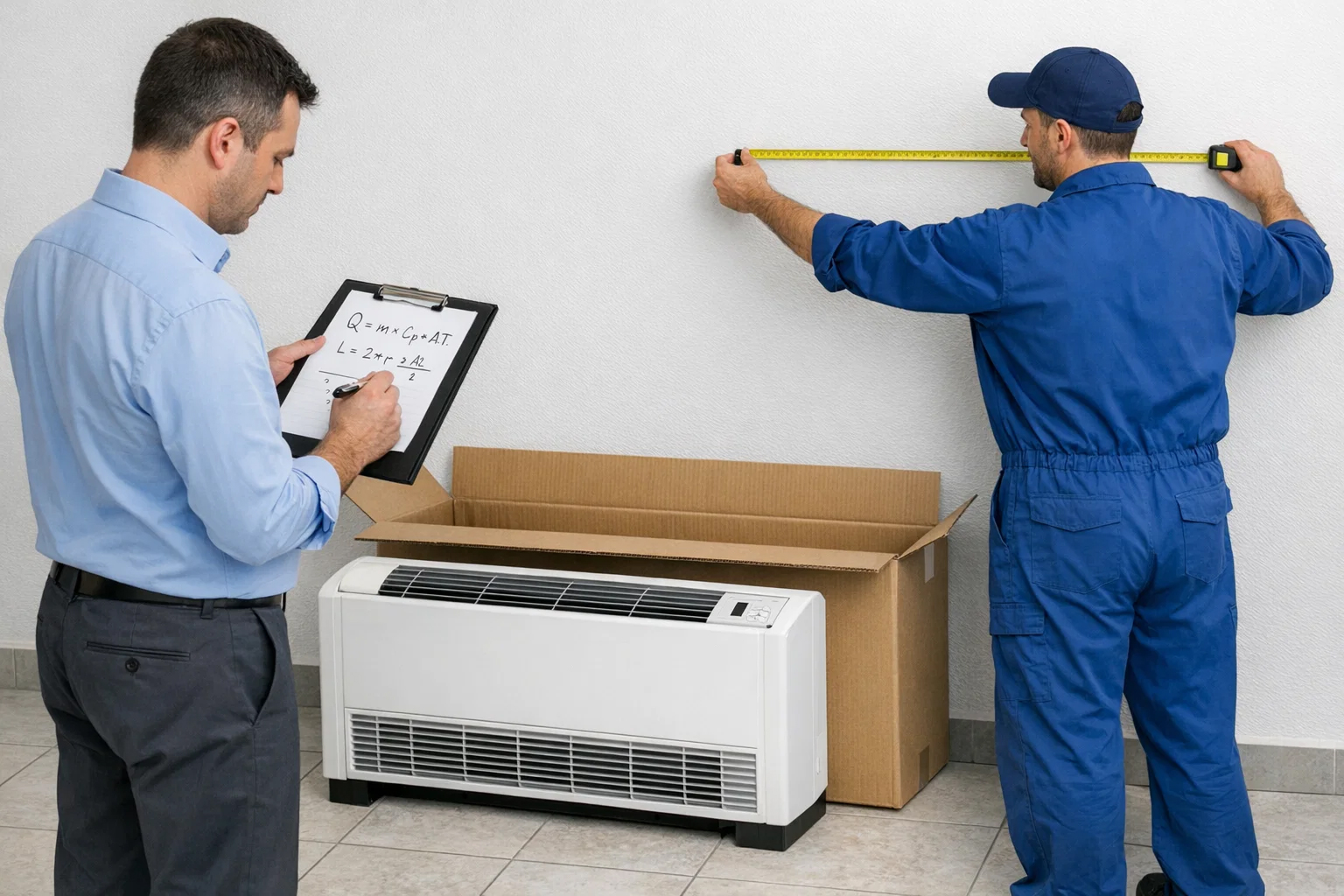 فرمول محاسبه توان مصرفی فن کوئل