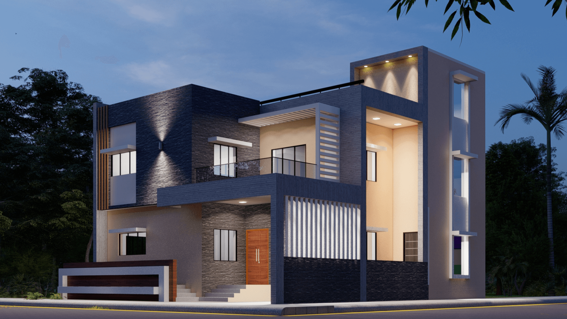 ارتفاعنما و نمای دوبلکس ویلای 30x40 متر با طراحی هوشمندانه و هزینه کم