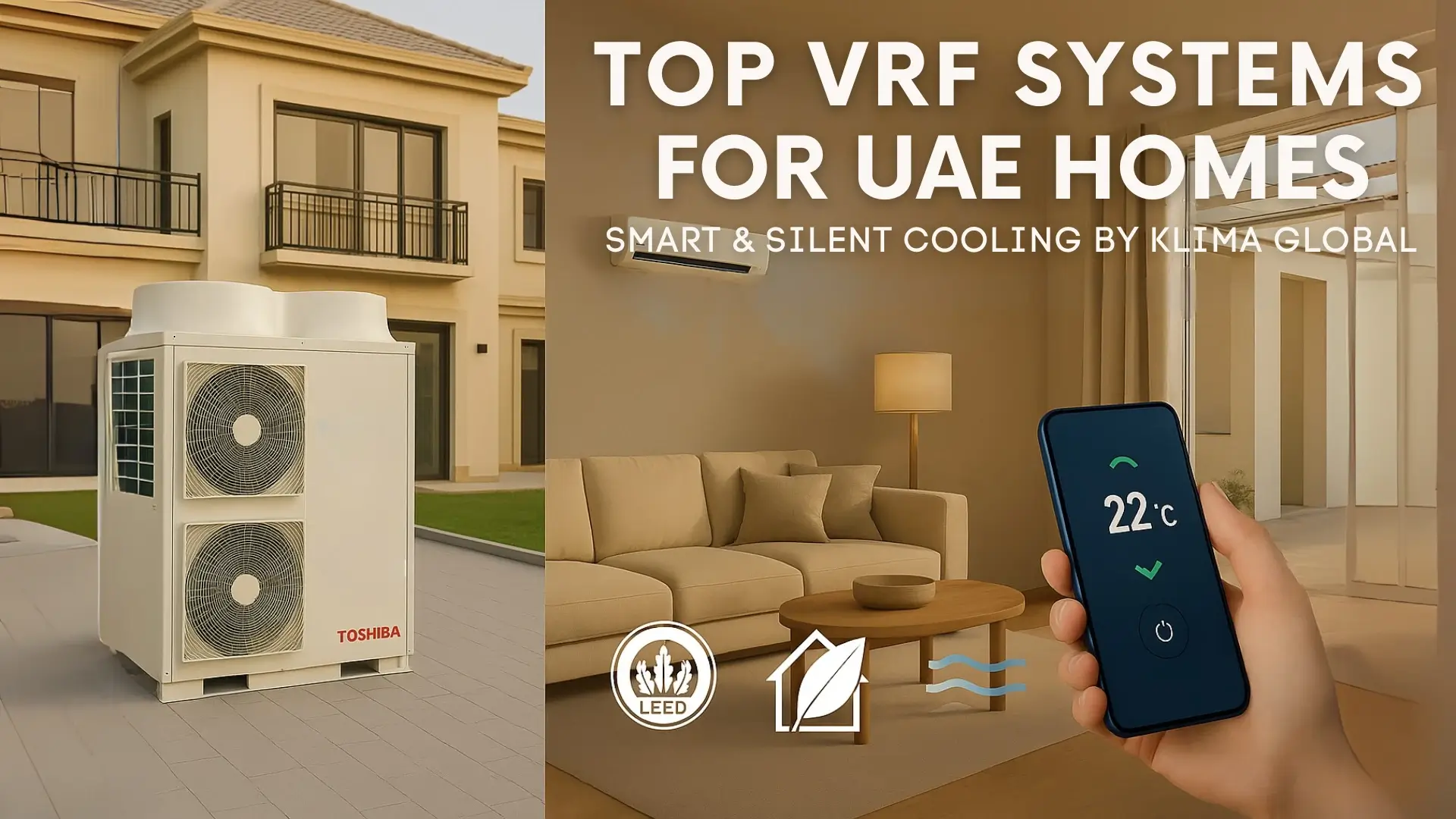 نمودار عملکرد سیستم VRF برای ویلاهای مسکونی با قابلیت تنظیم دقیق دما