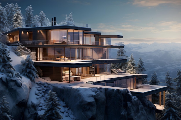 ویلاهای لوکس سبک معاصر در کوهستان با چشماندازهای خیرهکننده