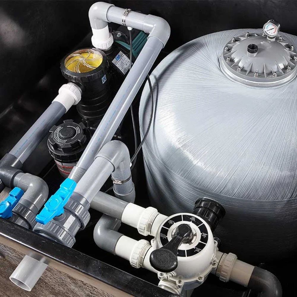 سیستم پیشرفته تصفیه آب استخر با ترکیب فیلتراسیون شنی و UV